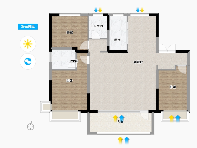 山东省-聊城市-民生城市主人-111.03-户型库-采光通风