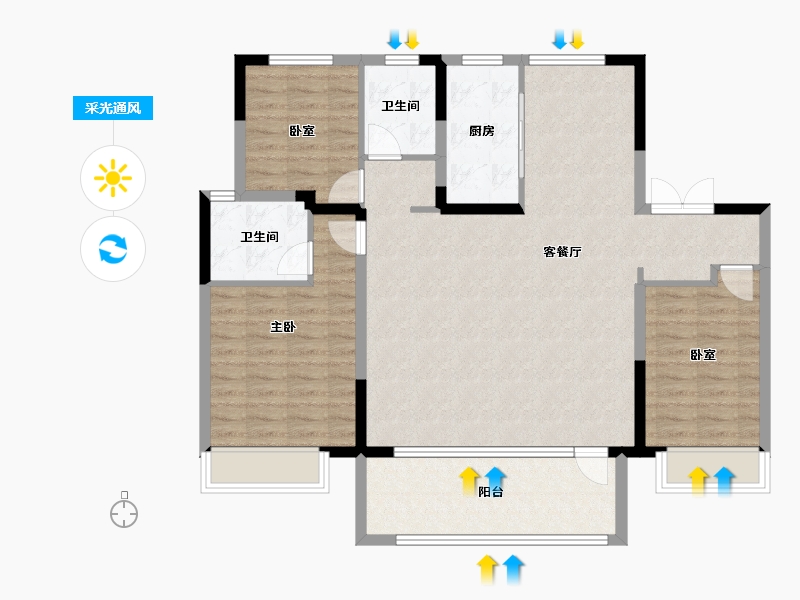 山东省-聊城市-民生城市主人-111.28-户型库-采光通风