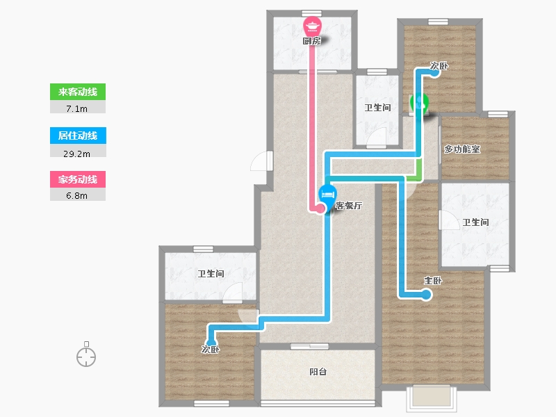 浙江省-杭州市-杭州国际金融中心-141.60-户型库-动静线