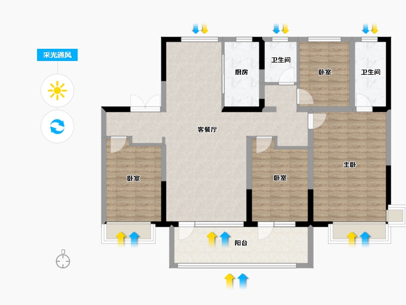 山东省-聊城市-民生城市主人-120.01-户型库-采光通风