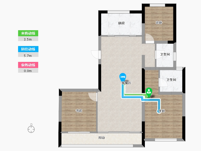 宁夏回族自治区-银川市-中环云熙府-92.63-户型库-动静线