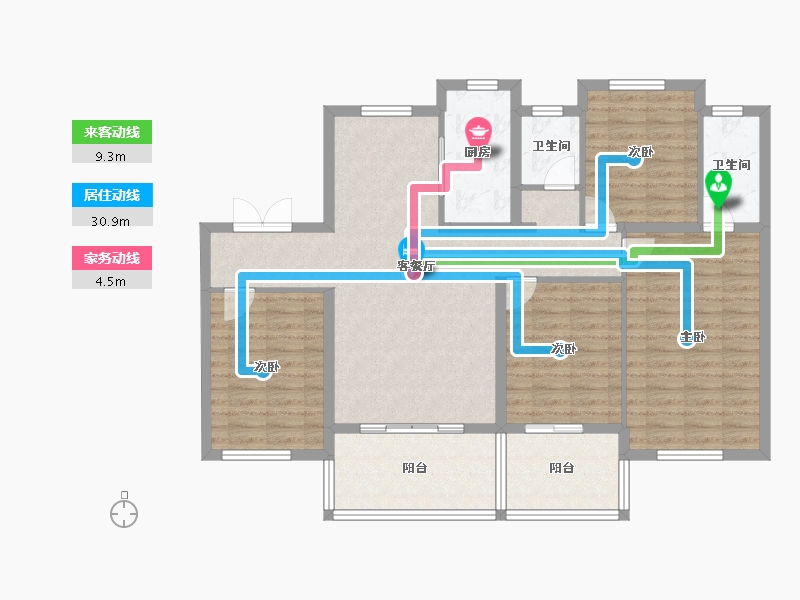 江苏省-镇江市-天怡瀚园-114.40-户型库-动静线