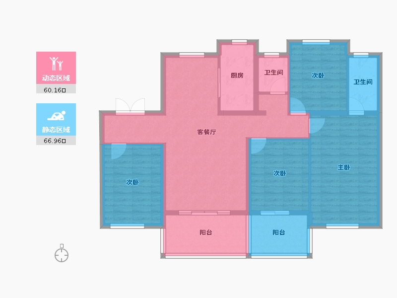 江苏省-镇江市-天怡瀚园-114.40-户型库-动静分区