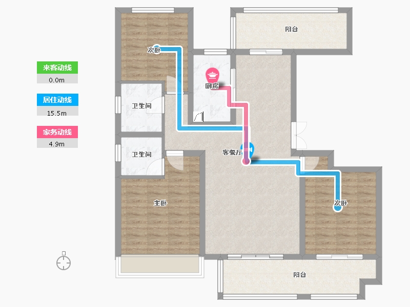 河南省-驻马店市-名门望邸-109.00-户型库-动静线