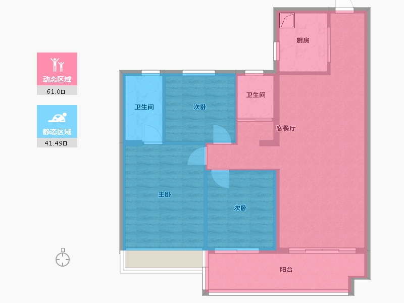 湖南省-衡阳市-华耀碧桂园十里江湾-97.00-户型库-动静分区