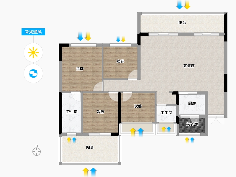 贵州省-黔南布依族苗族自治州-丰业江山樾-112.85-户型库-采光通风