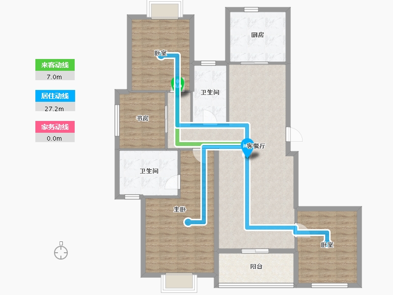 浙江省-杭州市-杭州国际金融中心-126.40-户型库-动静线