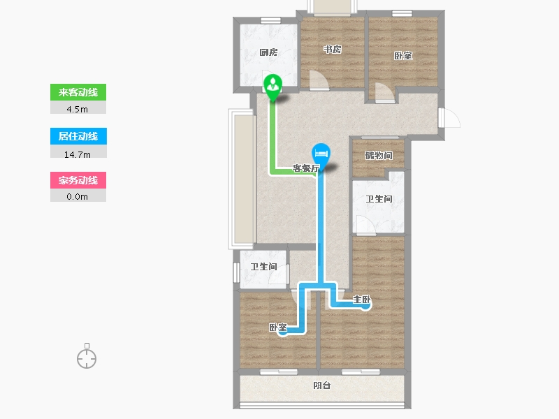 浙江省-杭州市-佳兆业棹月雅府-94.41-户型库-动静线