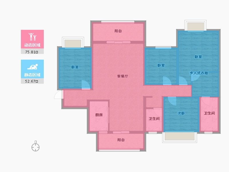 广西壮族自治区-南宁市-龙池新城3期-139.35-户型库-动静分区