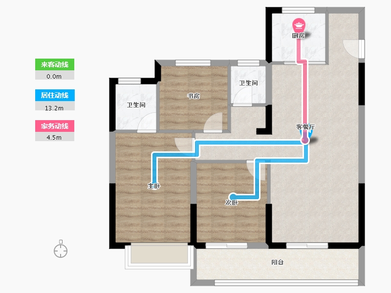 浙江省-台州市-中南珑悦-85.68-户型库-动静线