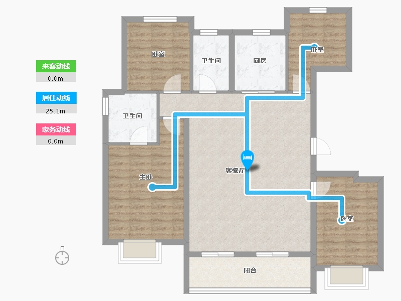 浙江省-杭州市-佳兆业棹月雅府-108.00-户型库-动静线