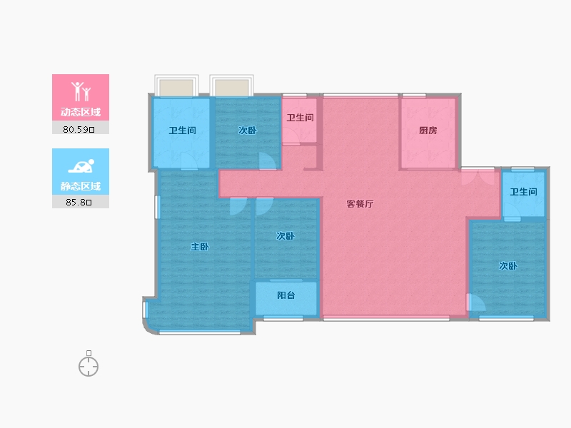 福建省-厦门市-建发五缘灏月-152.50-户型库-动静分区