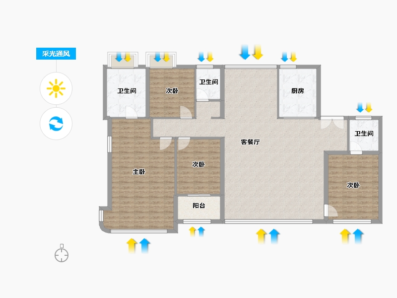 福建省-厦门市-建发五缘灏月-152.50-户型库-采光通风