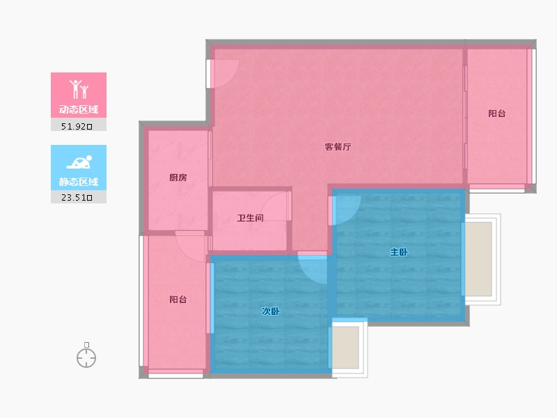 广东省-珠海市-华发依山郡-60.00-户型库-动静分区