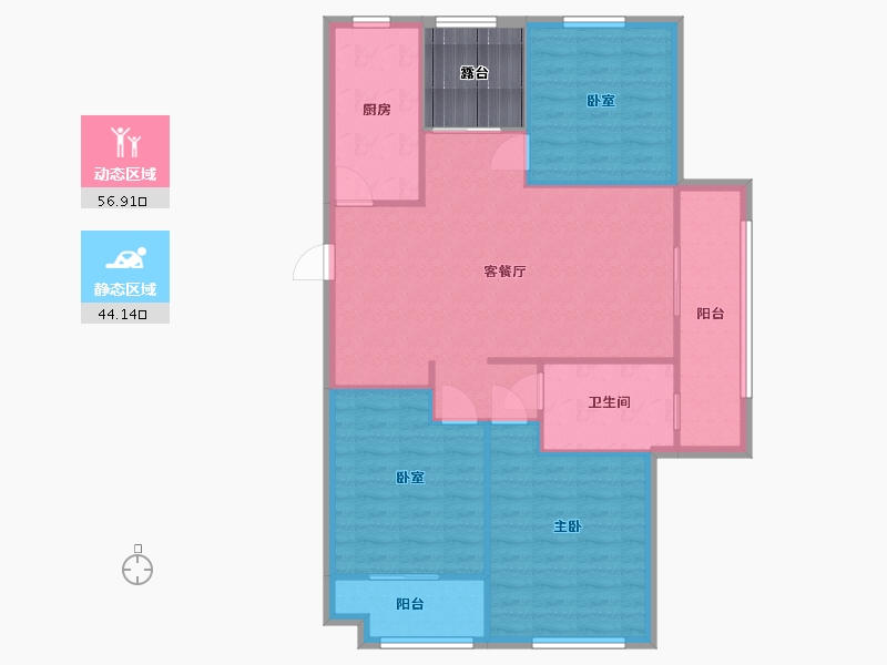 江苏省-苏州市-新世纪绿树湾-100.00-户型库-动静分区