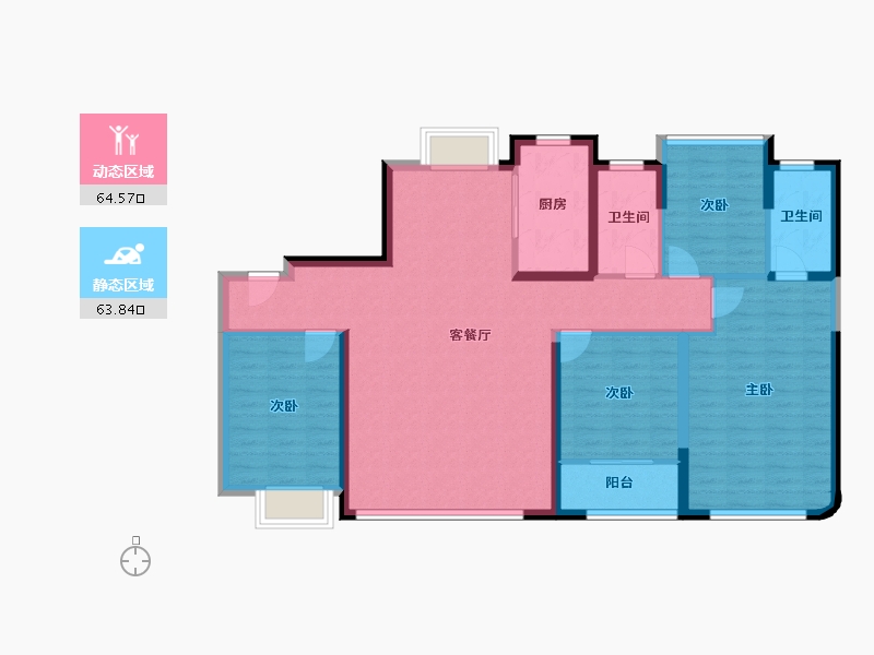 福建省-厦门市-保利国贸天琴-115.95-户型库-动静分区