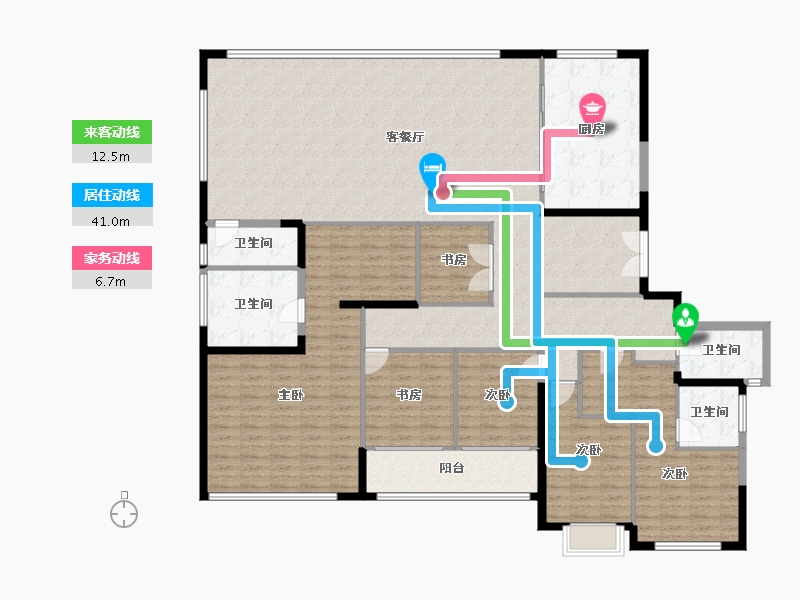 福建省-厦门市-建发五缘灏月-214.60-户型库-动静线