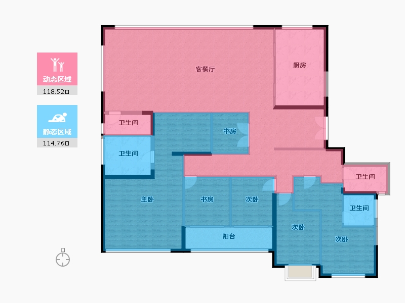 福建省-厦门市-建发五缘灏月-214.60-户型库-动静分区