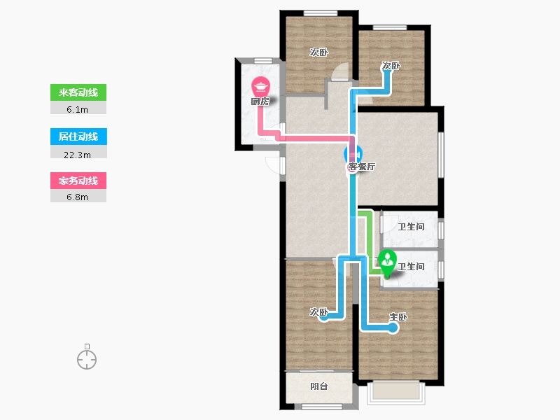 山东省-泰安市-同悦府-108.80-户型库-动静线