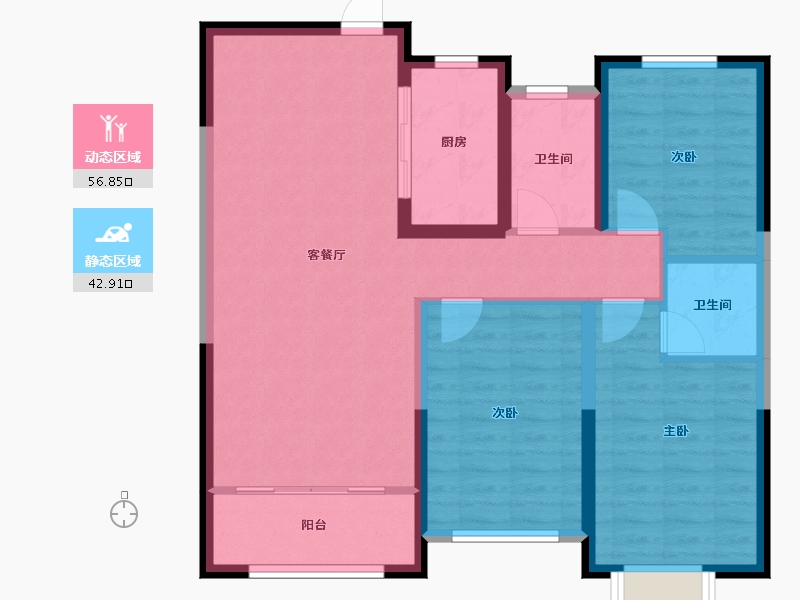 山东省-泰安市-同悦府-89.60-户型库-动静分区