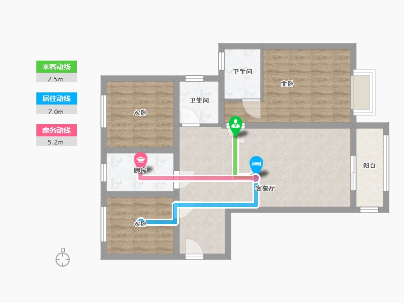 山东省-枣庄市-祥云奥体花园三期-110.00-户型库-动静线