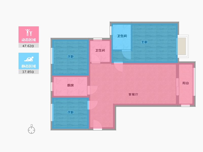 山东省-枣庄市-祥云奥体花园三期-110.00-户型库-动静分区