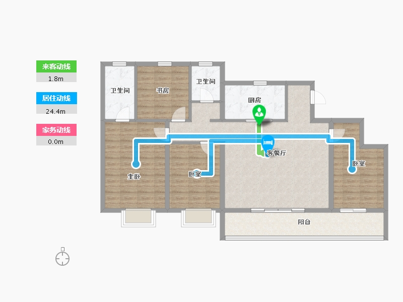 浙江省-杭州市-佳兆业棹月雅府-114.41-户型库-动静线