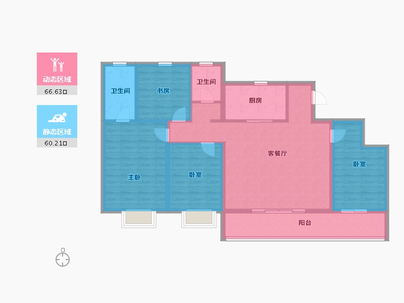 浙江省-杭州市-佳兆业棹月雅府-114.41-户型库-动静分区