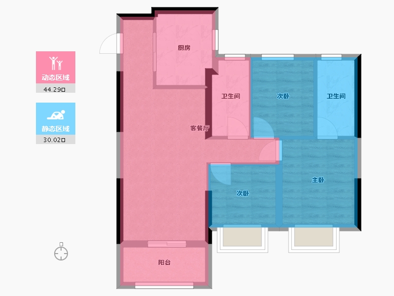 上海-上海市-阳光城未来悦-77.00-户型库-动静分区