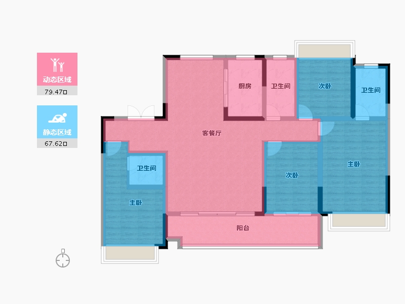 河南省-驻马店市-建业云筑-132.01-户型库-动静分区