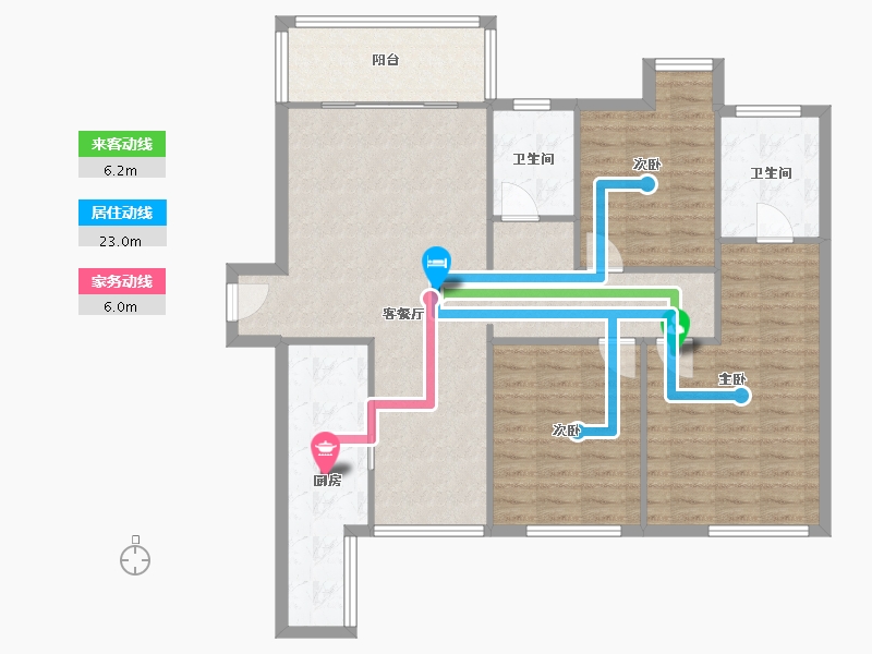 福建省-泉州市-浦西花园-134.00-户型库-动静线