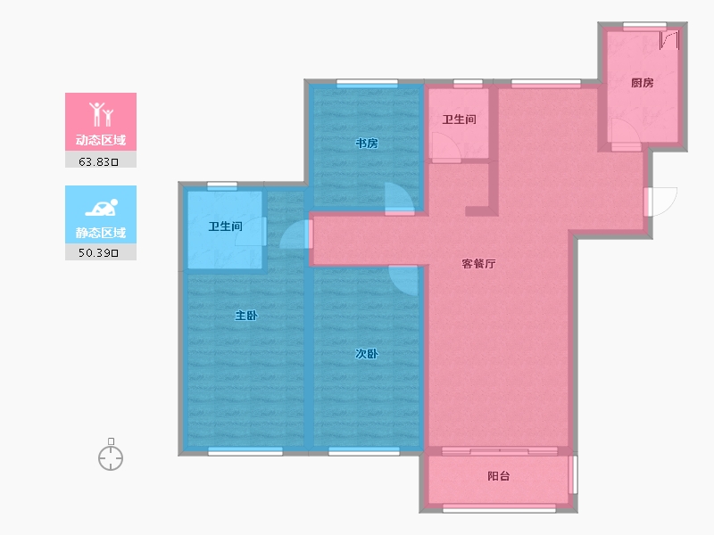 山东省-枣庄市-钱江晟景-101.00-户型库-动静分区