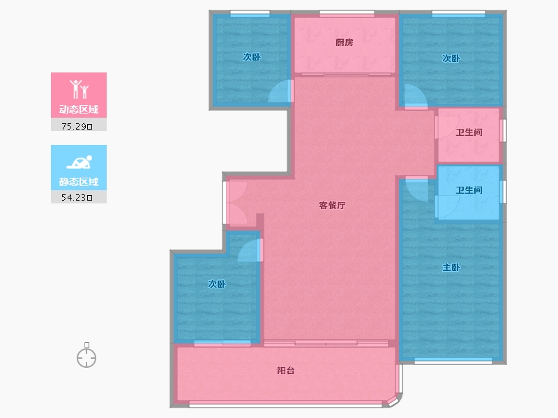 山东省-潍坊市-恒信东方名著-117.90-户型库-动静分区