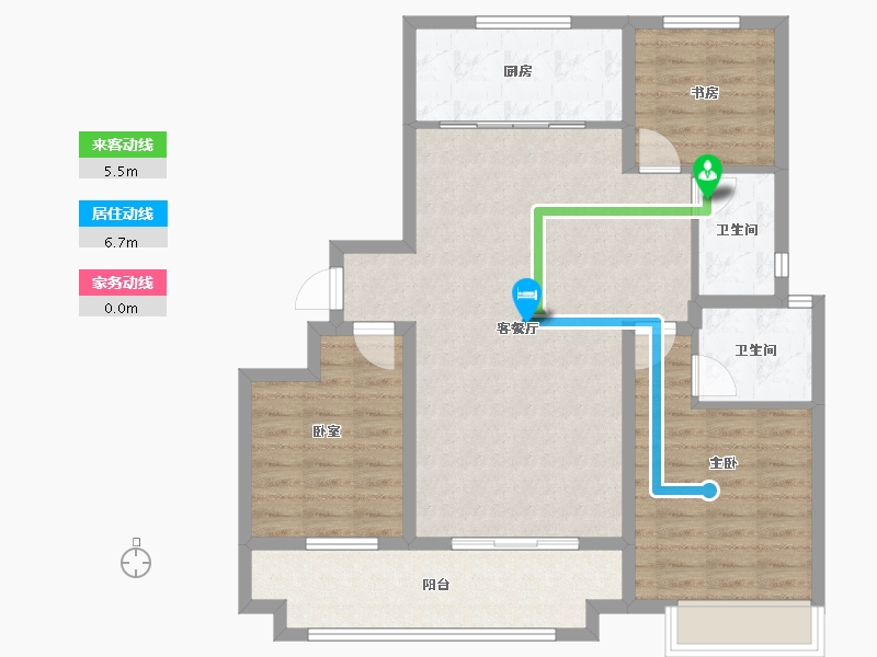 山东省-聊城市-谷山和园-94.27-户型库-动静线