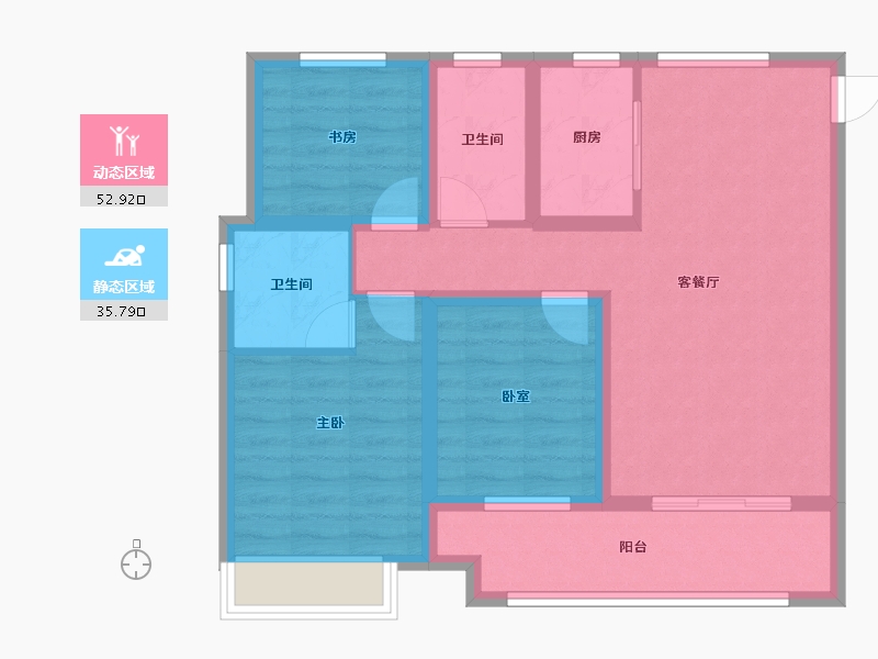 山东省-聊城市-谷山和园-78.23-户型库-动静分区