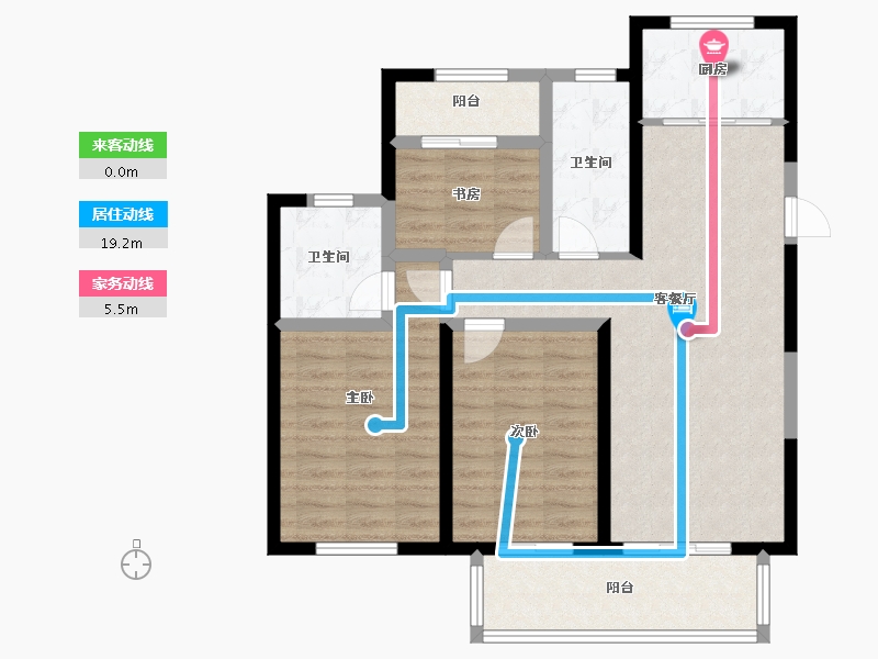 江苏省-淮安市-中央华府-89.43-户型库-动静线