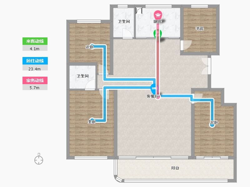 山东省-潍坊市-恒信东方名著-141.52-户型库-动静线