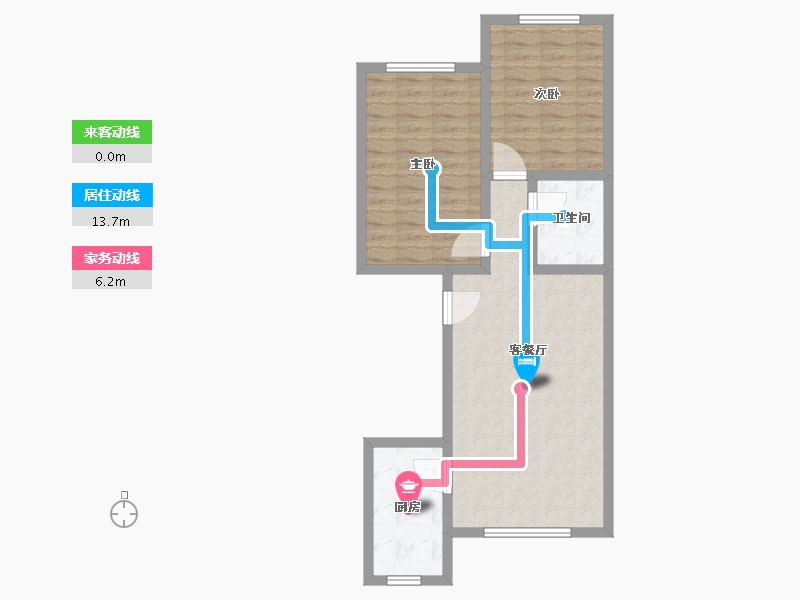 河北省-沧州市-天泽家园-二期-68.67-户型库-动静线