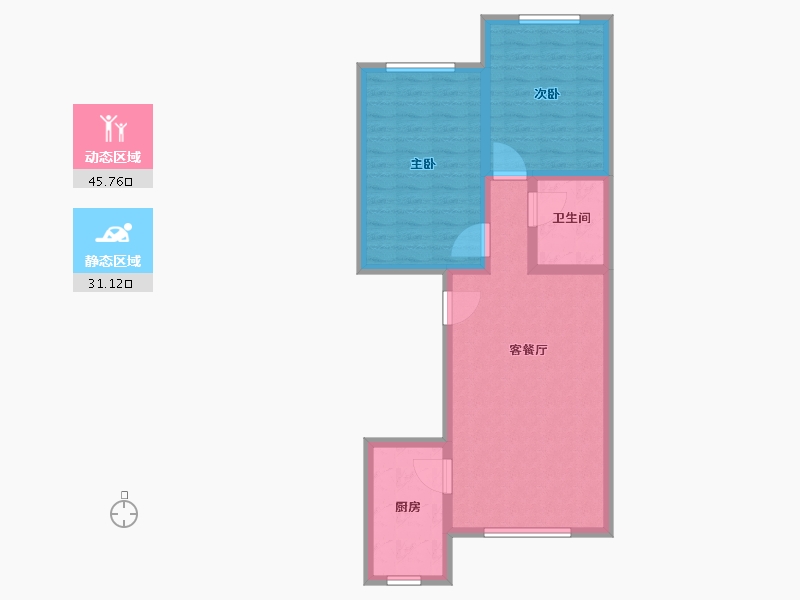 河北省-沧州市-天泽家园-二期-68.67-户型库-动静分区