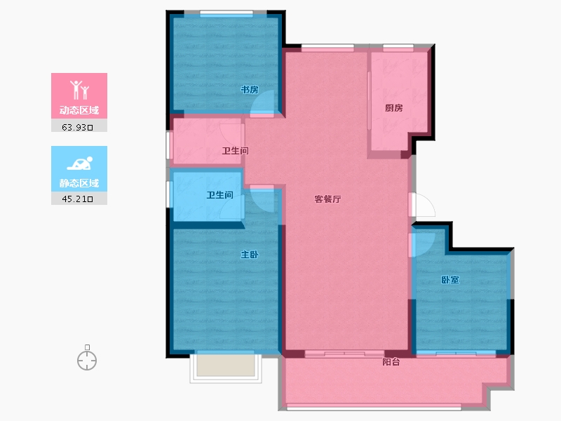 山东省-聊城市-泰和景园(东区)-97.94-户型库-动静分区