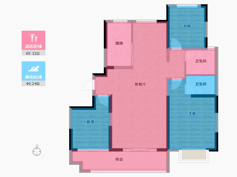 山东省-聊城市-泰和景园(东区)-94.24-户型库-动静分区