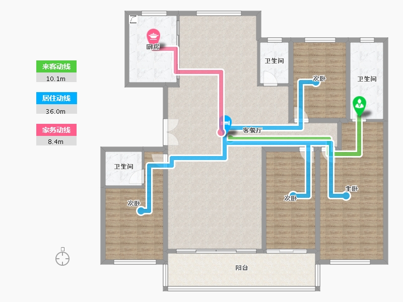 山东省-潍坊市-恒信东方名著-186.71-户型库-动静线