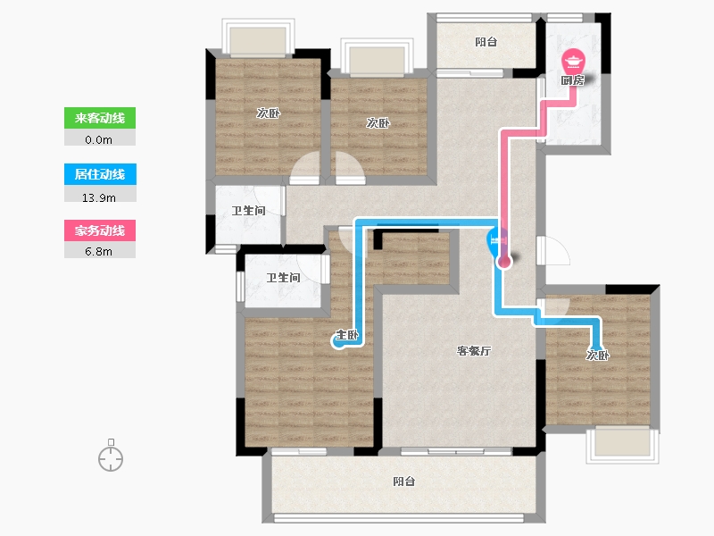 四川省-成都市-人居金云府-115.00-户型库-动静线