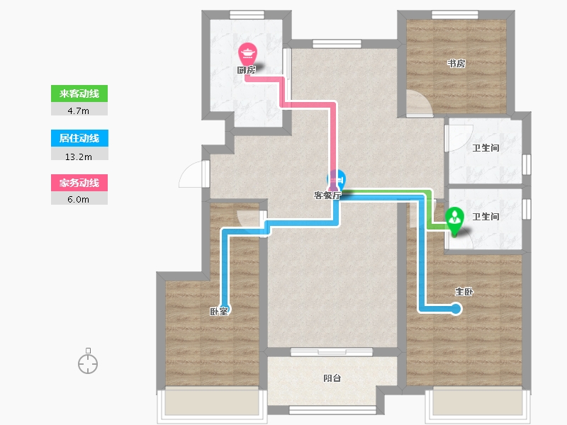 山东省-聊城市-谷山和园-93.50-户型库-动静线