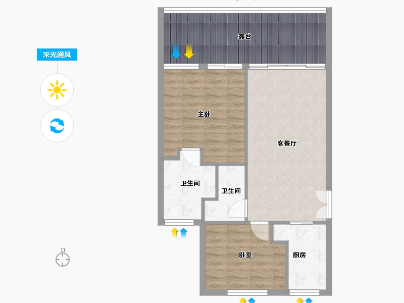 四川省-乐山市-在峨眉-74.61-户型库-采光通风