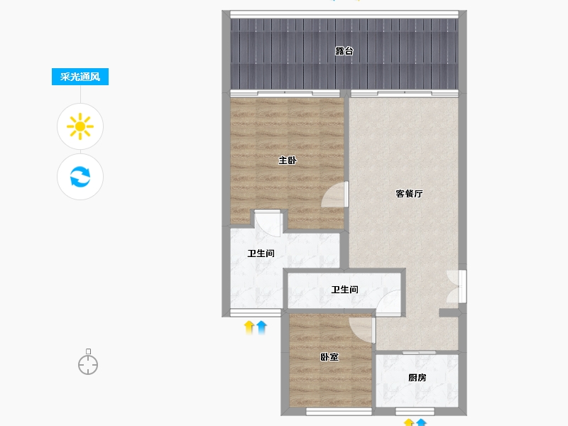 四川省-乐山市-在峨眉-74.57-户型库-采光通风