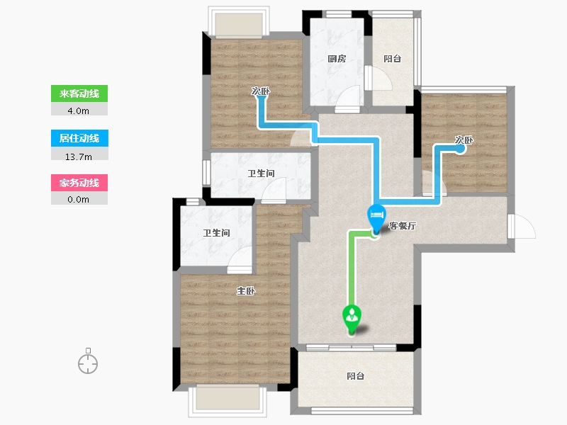 四川省-成都市-人居金云府-95.00-户型库-动静线