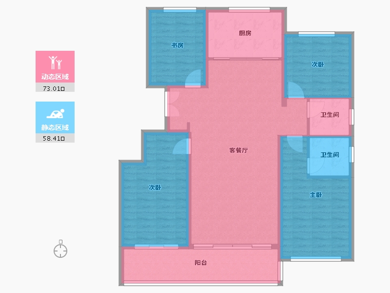 山东省-潍坊市-恒信东方名著-119.45-户型库-动静分区