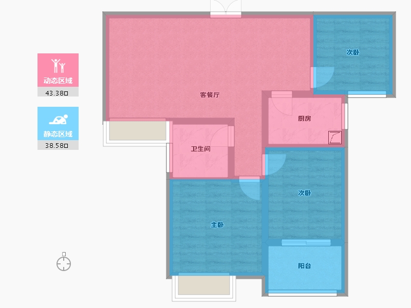 河南省-焦作市-香格里拉-80.00-户型库-动静分区