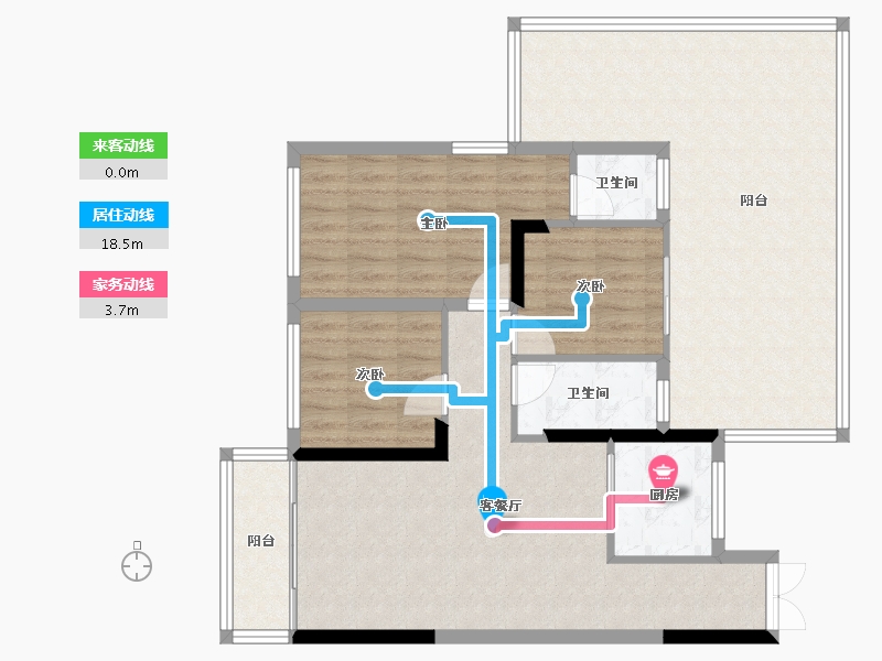 贵州省-黔南布依族苗族自治州-龙城悦玺公馆-101.50-户型库-动静线